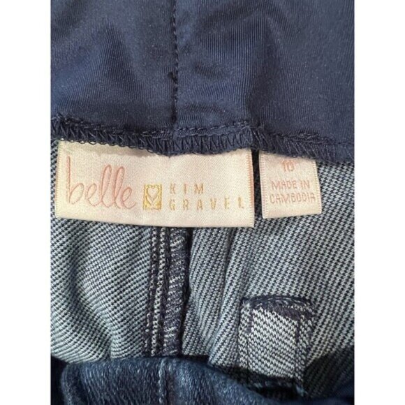 Belle by Kim Gravel Denim Straight Blue Jeans Pull On Waist Size 10 - Picture 5 of 6